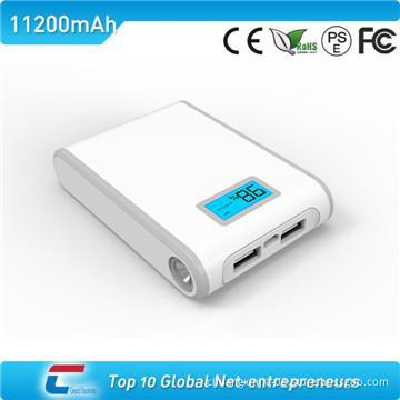 Portable cell phone charger with LED torch 10400/11200mah